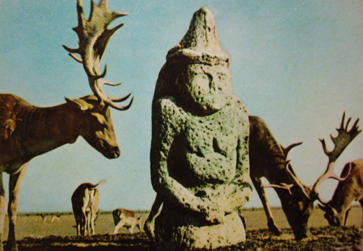 deer stone kurgan stelae fire [source: UKRAINE ASKANIA NOVA. Kurgan stelae - Koerganstele 1964]