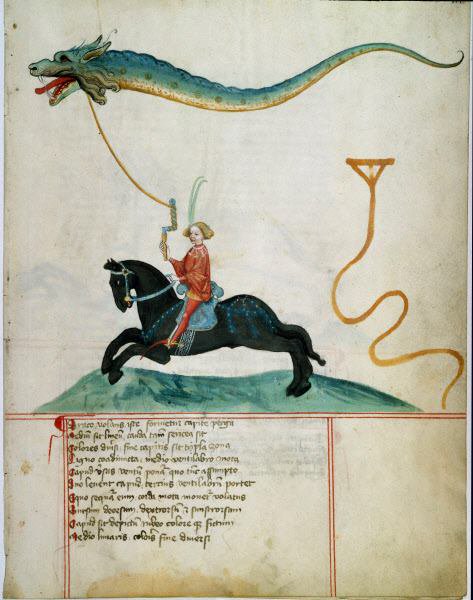 woman horse text dragon assemblage [source: Gottingen University Library]